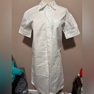 Banana Republic Classic White Short-Sleeve Dress